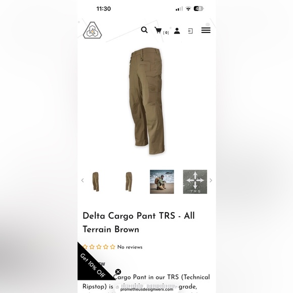 Prometheus Design Werk PDW Delta Cargo Pants TRS- ATB All Terrain Brow